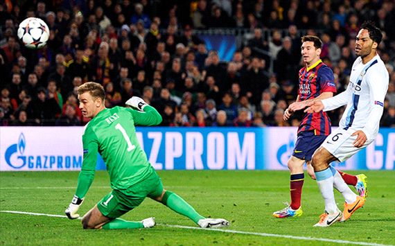 Lionel Messi Barcelona Manchester City Champions League 03122014