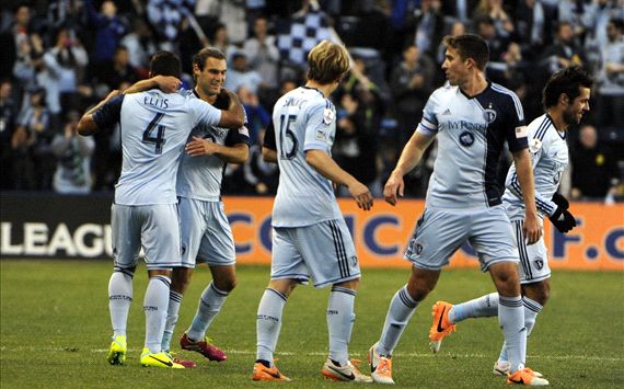 Kevin Ellis, Graham Zusi, Seth Sinovic, Sporting Kansas City, MLS, CONCACAF Champions League 03122014