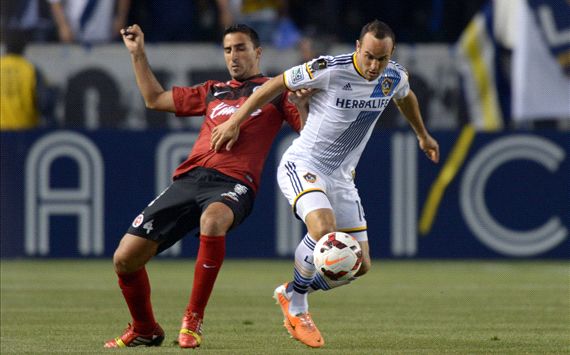 Hernan Pellerano, Tijuana; Landon Donovan, LA Galaxy; CONCACAF Champions League 03122014