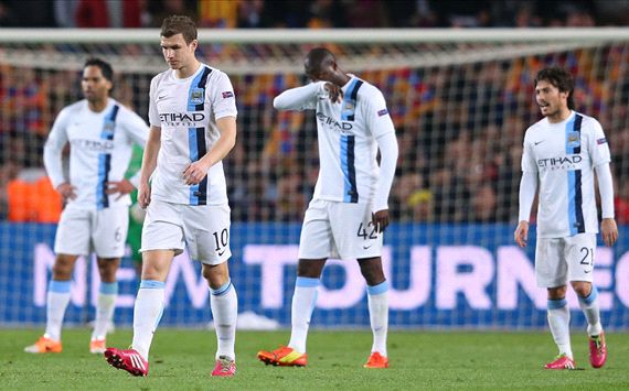 Edin Dzeko Barcelona Manchester City UEFA Champions League