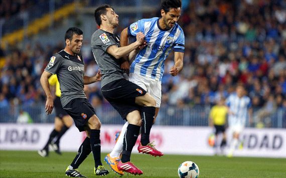 ROQUE SANTA CRUZ LUISMI MALAGA ESPANYOL LA LIGA 03252014