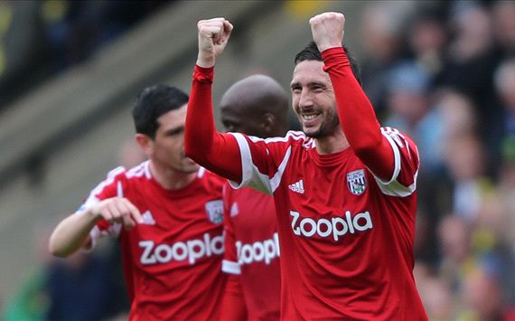 Morgan Amalfitano Norwich City West Bromwich Albion Premier League