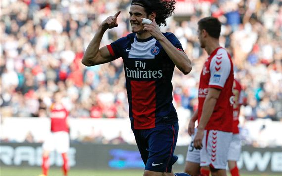 Edinson Cavani Paris SG Reims Ligue 1 04052014