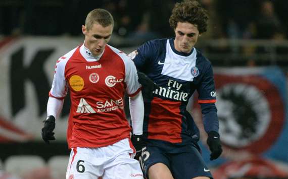 ANTOINE DEVAUX ADRIEN RABIOT REIMS PARIS SG LIGUE 1 11232013