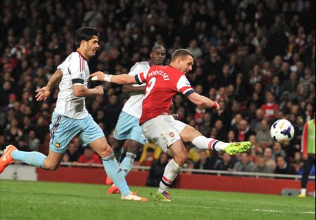 Podolski hits double in Arsenal comeback