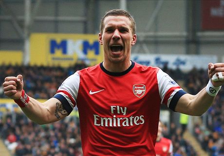 Premier League Team of the Week: Podolski & Ramsey joined by Everton trio