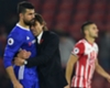 Antonio Conte hugs Diego Costa after Chelsea's win over Southampton