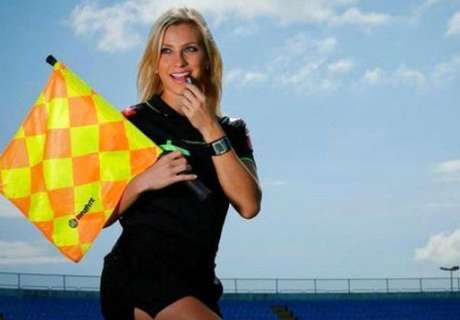 Uliana flying flag for female officials