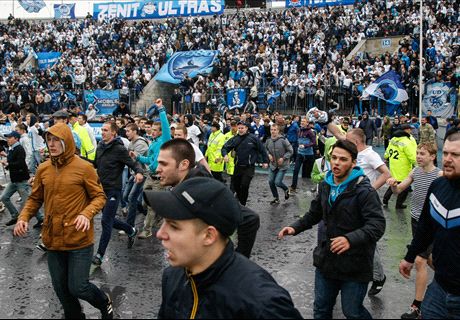 Torcida do Zenit agride jogador rival