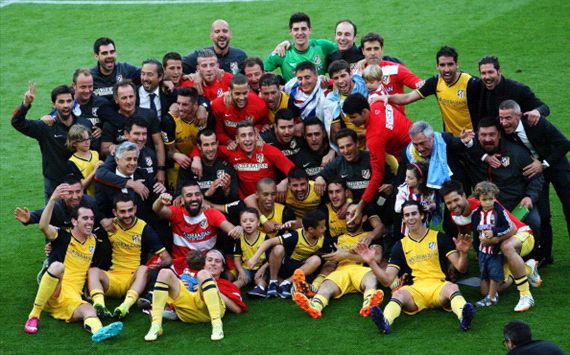 Atletico squad celebrate