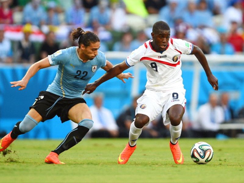 Martín Caceres, Uruguay, Joel Campbell, Costa Rica, 2014 World Cup Group D 06142014