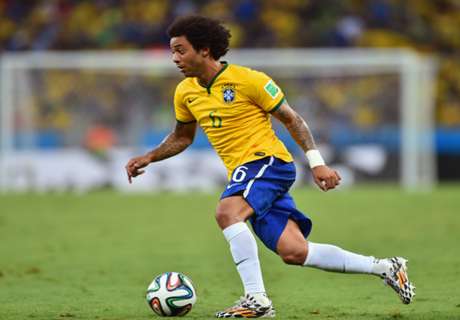 Marcelo and Robinho in Brazil squad