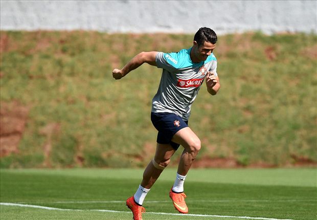 Ronaldo in training on Thursday