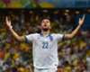 Greece goalscorer Andreas Samaris celebrates