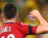 James Rodríguez, atacado por un insecto ante Brasil