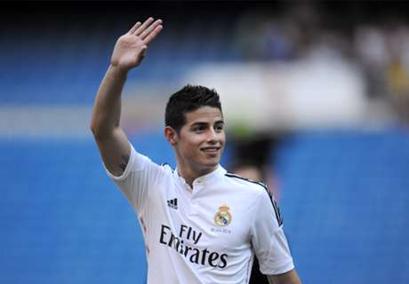 James é apresentado no Real Madrid