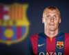 Gerard Pique Sambut Jeremy Mathieu