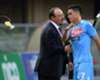 Napoli coach Rafael Benitez and Jose Callejon