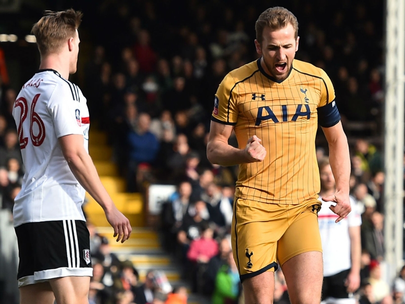 Fulham 0-3 Tottenham: Kane hat-trick books Spurs a place in FA Cup quarters