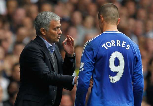 Fernando Torres dan Jose Mourinho 