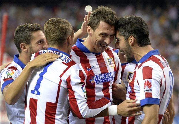 Mario Mandzukic Antoine Griezmann Raul Garcia Koke Atletico Madrid Supercup