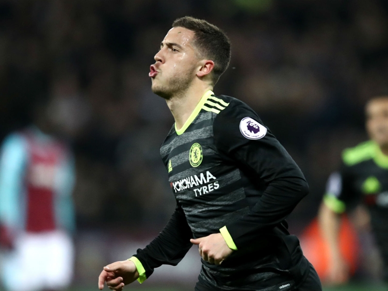 West Ham 1-2 Chelsea: Hazard and Costa restore 10-point lead for Blues