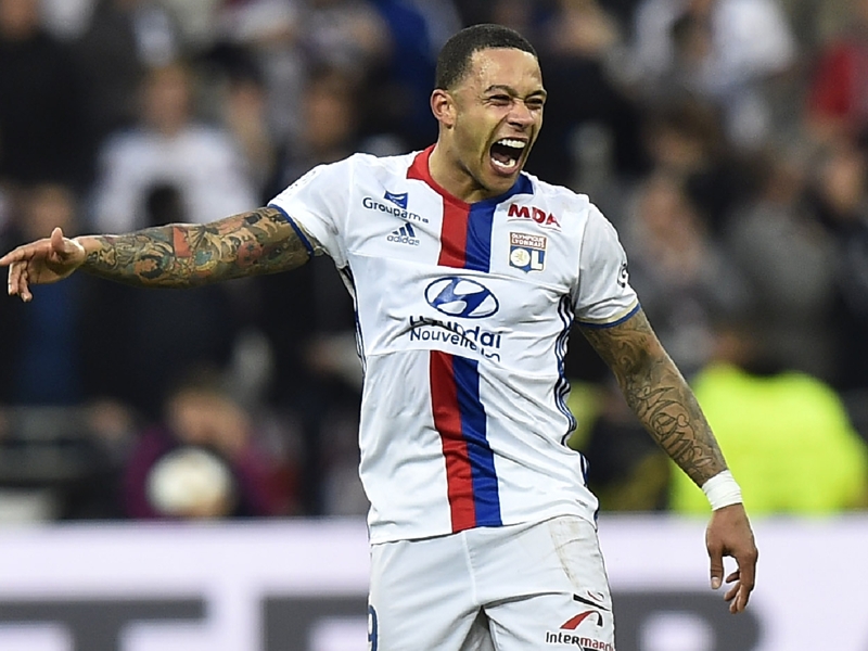 WATCH: Memphis Depay's outrageous goal from halfway line wins Ligue 1 Goal of the Season