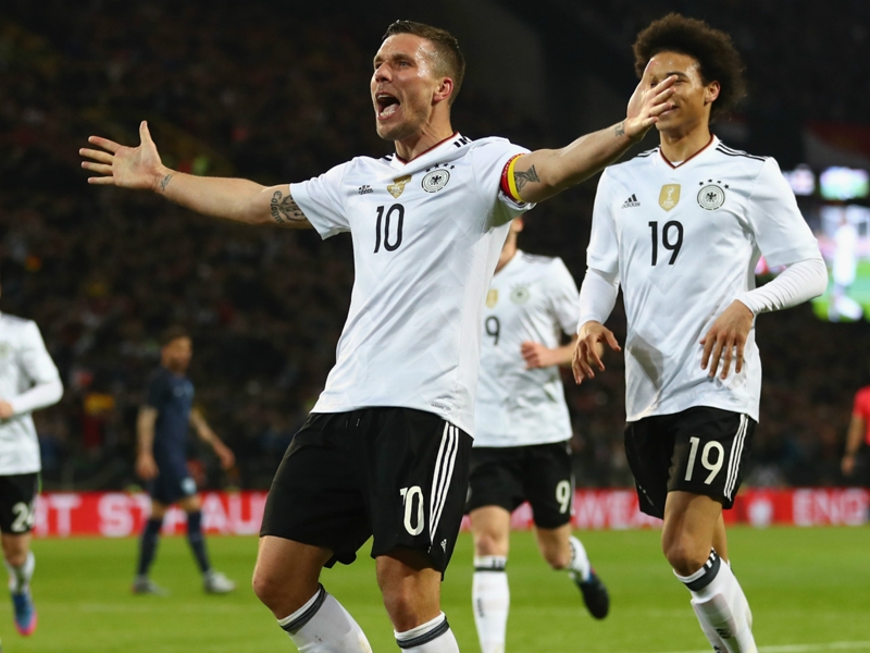 Germany 1 England 0: Podolski signs off in spectacular fashion