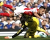 Alexis Sanchez collides with Thibaut Courtois, forcing the Belgian off | Chelsea 1-0 Arsenal | Stamford Bridge