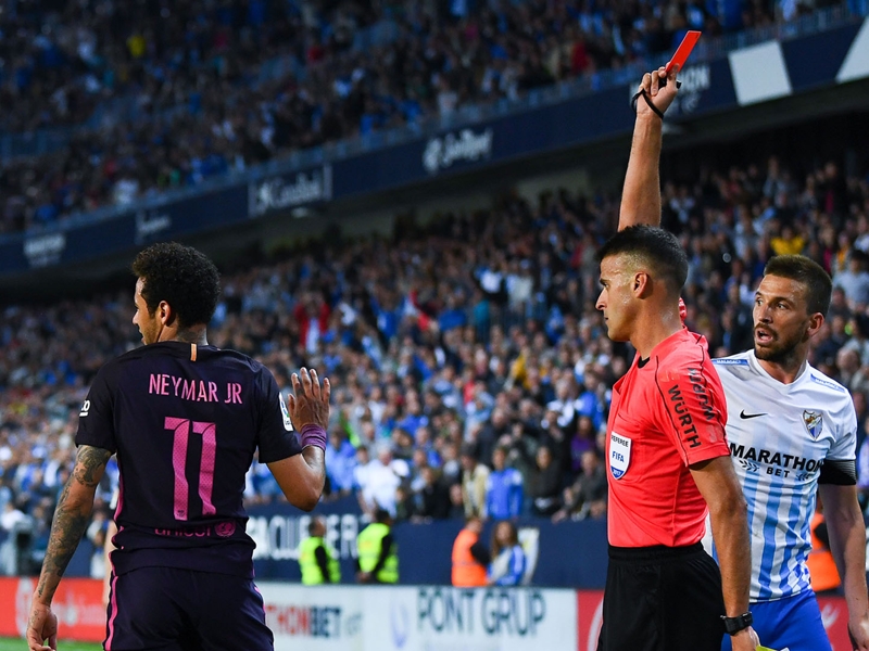 Neymar's red card and a clear penalty - Barcelona's title hopes dashed by referee