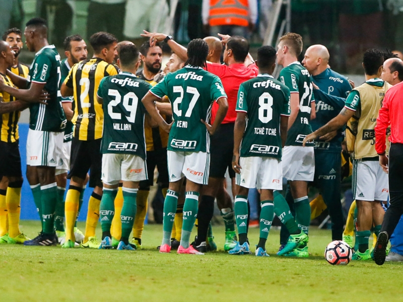 Brawl erupts after Palmeiras beat Penarol in Copa Libertadores