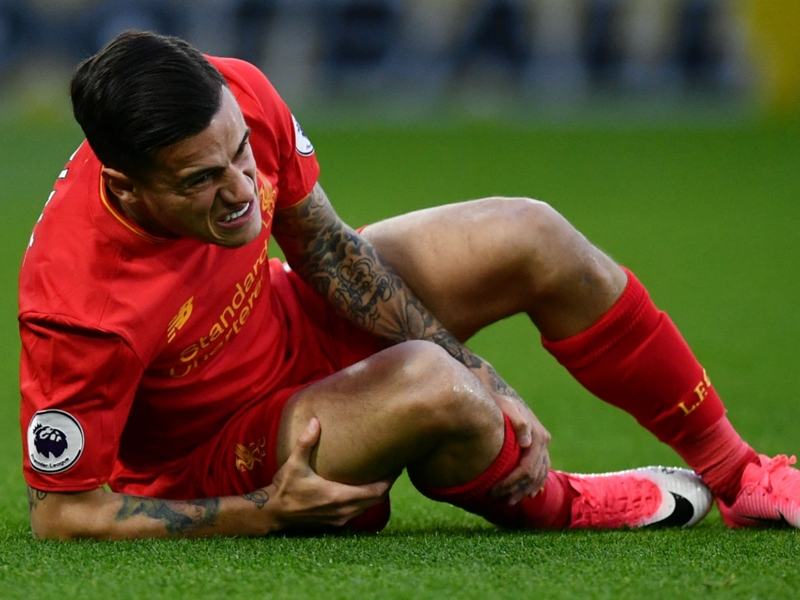 Coutinho forced off in Liverpool's clash at Watford