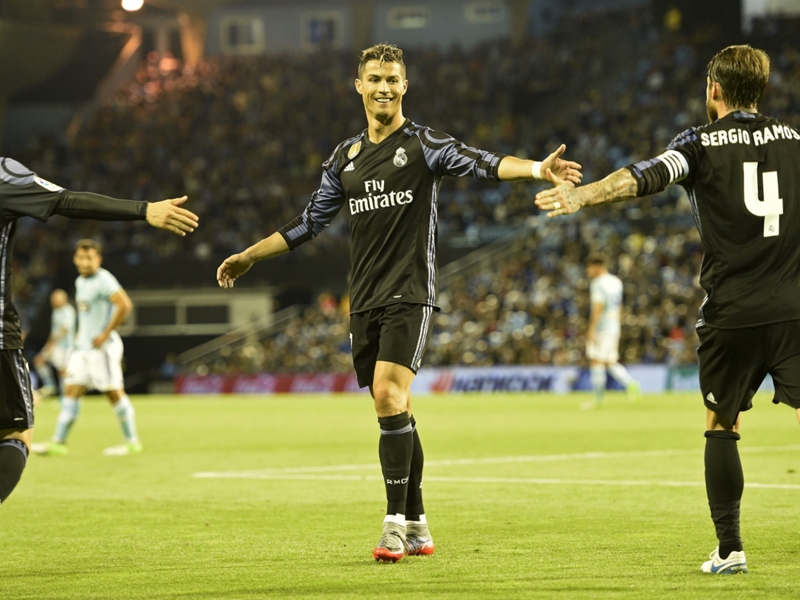 Celta Vigo 1 Real Madrid 4: Ronaldo double helps Zidane's men to within a point of LaLiga title