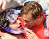 Crouch celebrates milestone goal with speedo-clad fan