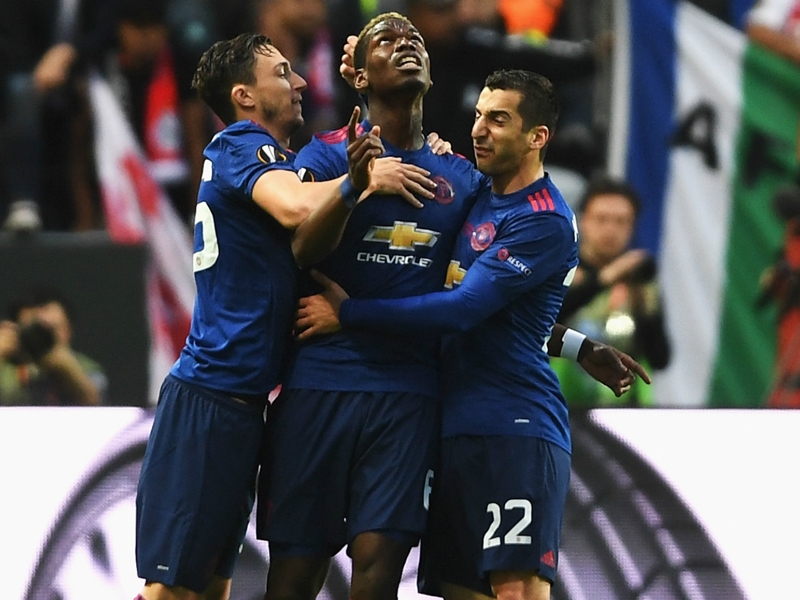 Ajax 0 Manchester United 2: Pogba and Mkhitaryan seal emotional Europa League triumph