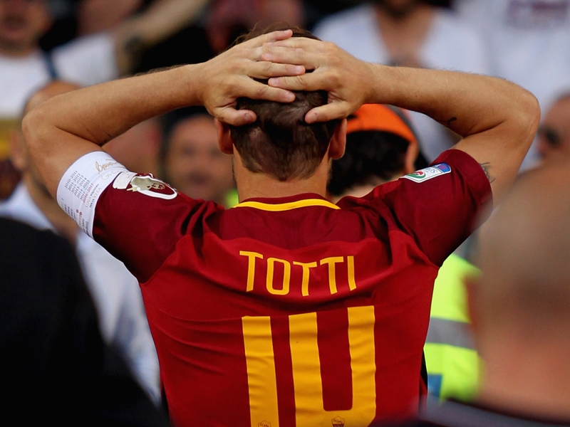On était à la dernière de Totti avec la Roma et on a vu tout le monde pleurer