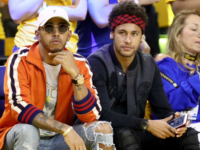 Neymar, Beckham and Hamilton courtside for NBA Finals