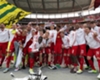 RB Leipzig celebrate qualifying for the Champions League