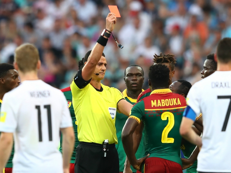 VAR leads to Mabouka red after referee initially sends off wrong man