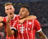 Bayern Munich's Joshua Kimmich and Corentin Tolisso celebrate the latter's Bundesliga goal against Bayer Leverkusen