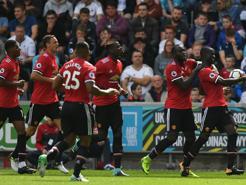 Swansea City 0 Manchester United 4: Mourinho's men win big again after late goal glut