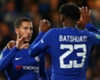 Eden Hazard and Michy Batshuayi celebrate a goal for Chelsea. Eden Hazard and Michy Batshuayi celebrate a goal for Chelsea.