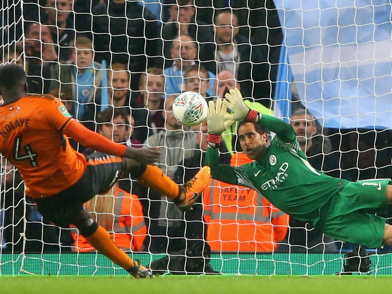 Bravo the penalty hero as City scrape through