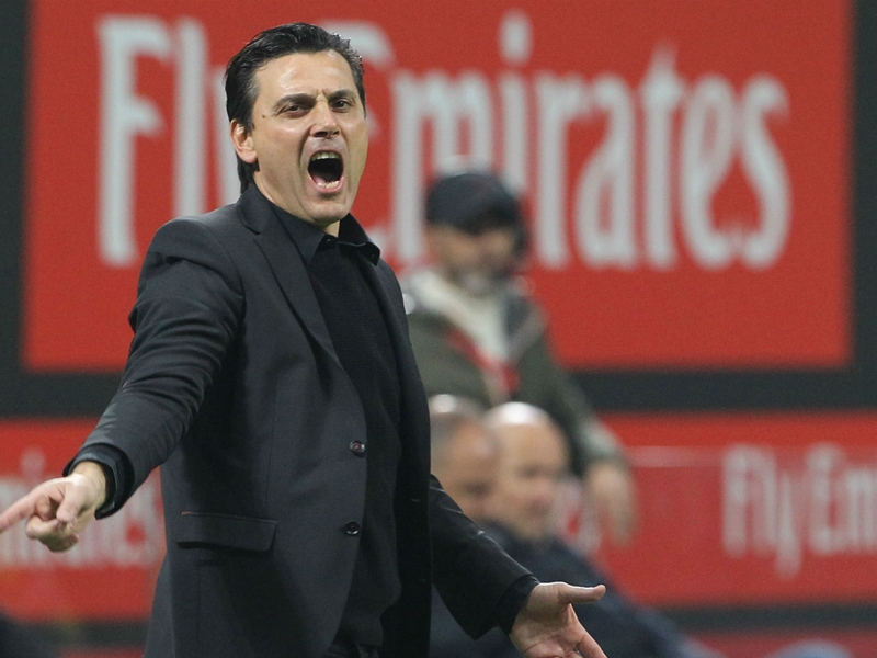 Montella: Milan played even with Juventus despite loss