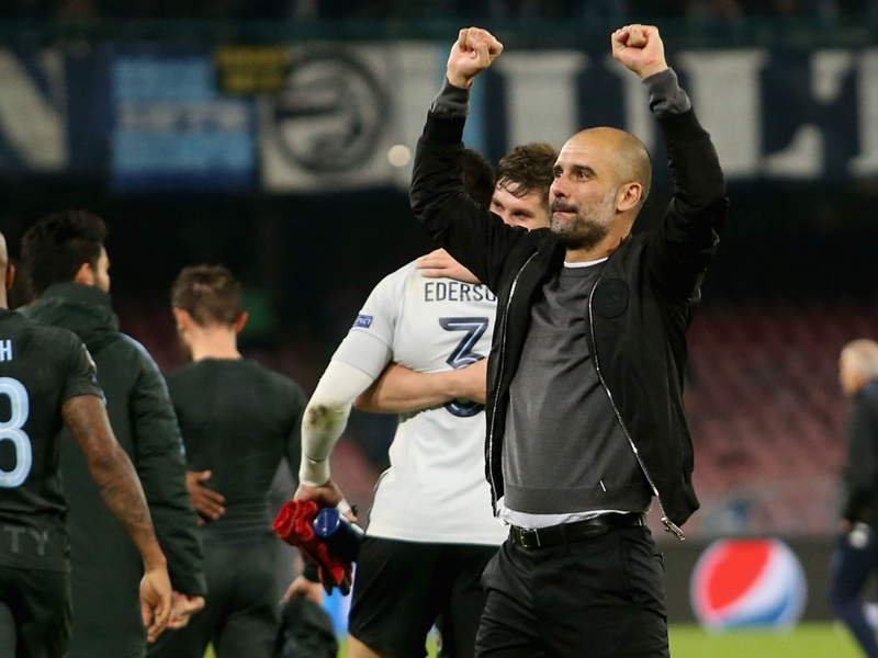 Guardiola delighted with City win after surviving Napoli 'massacre'