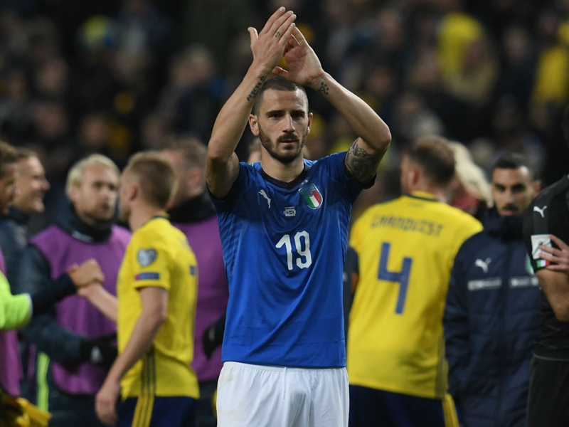 Bonucci cries foul after suffering broken nose against Sweden