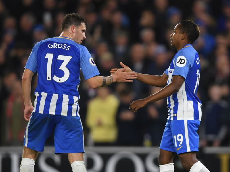 Brighton and Hove Albion 2 Stoke City 2: Gross, Izquierdo extend home unbeaten run