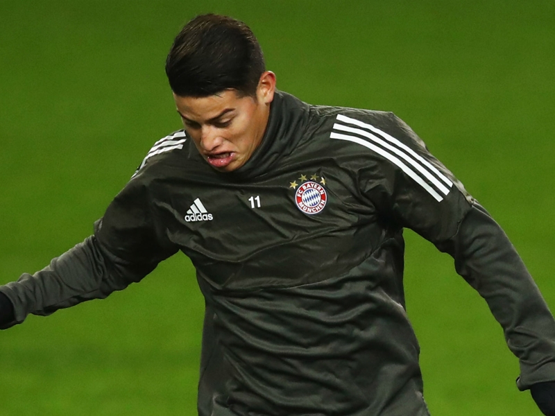 James Rodriguez back in Bayern Munich training