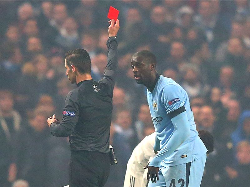 Yaya Toure apologises to Manchester City fans for red card