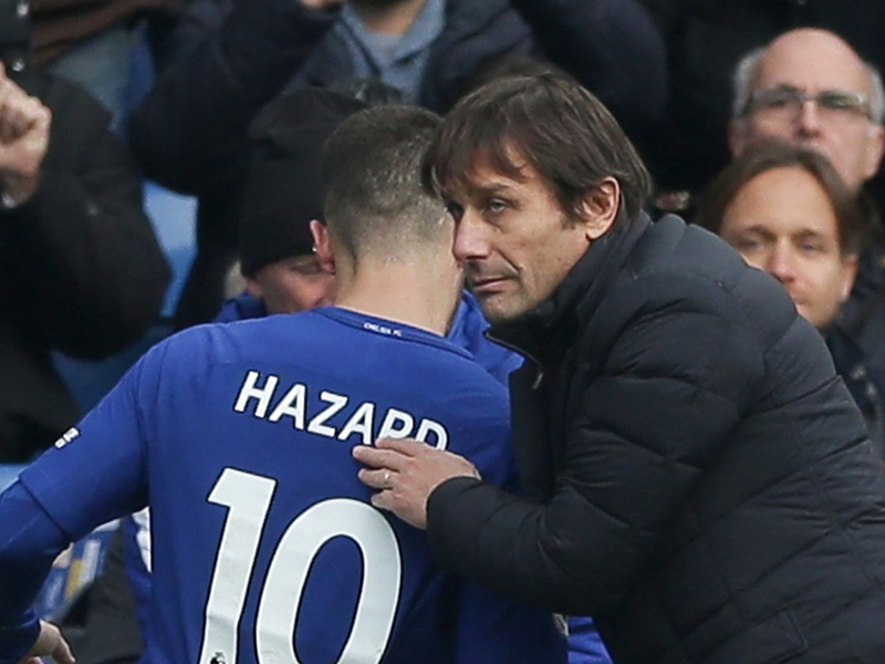 Conte: I don't regret playing Hazard as false 9 against Man City